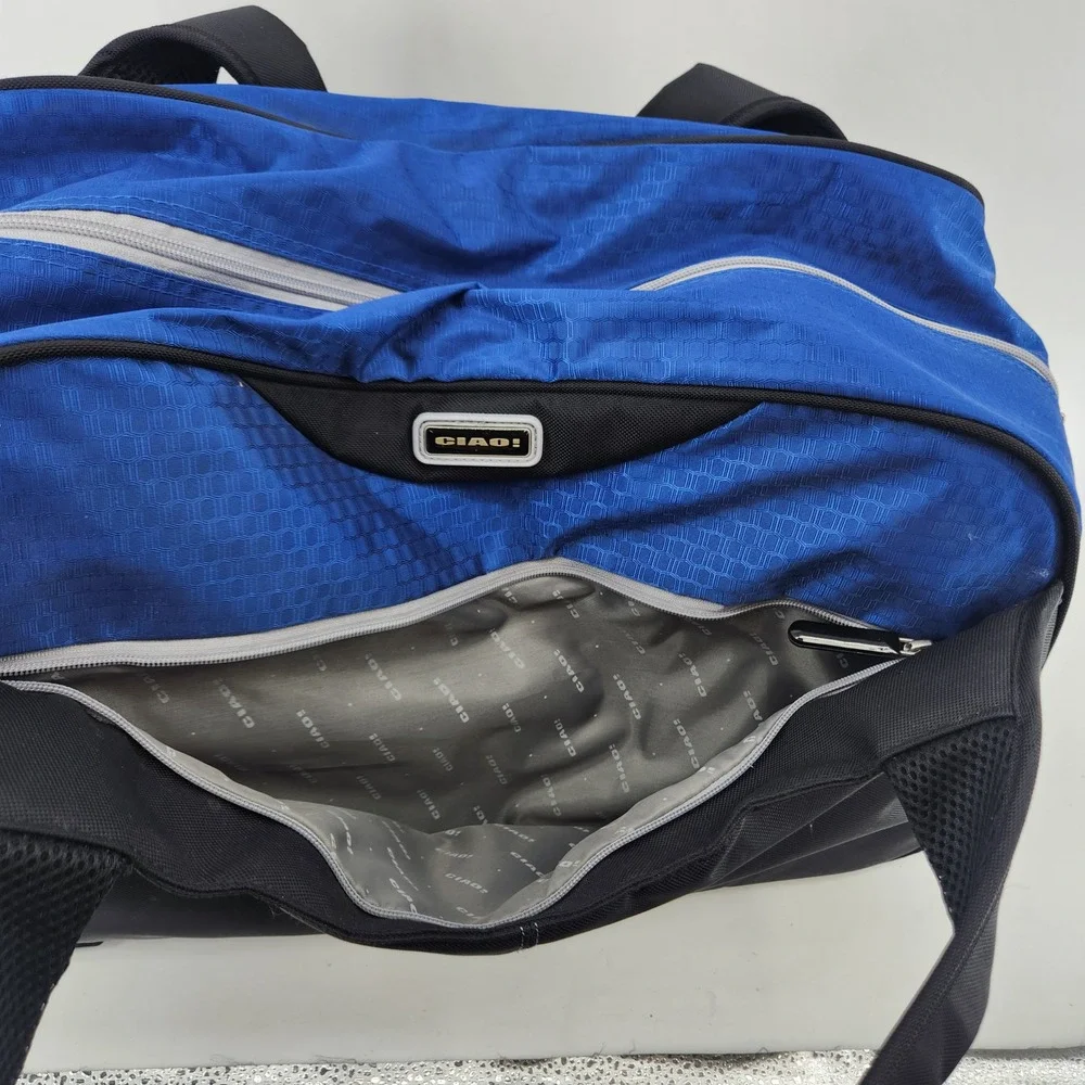 CIAO Rolling Duffel Bag 22 Inch Blue Black Wheeled Carry‎ On Travel Luggage
